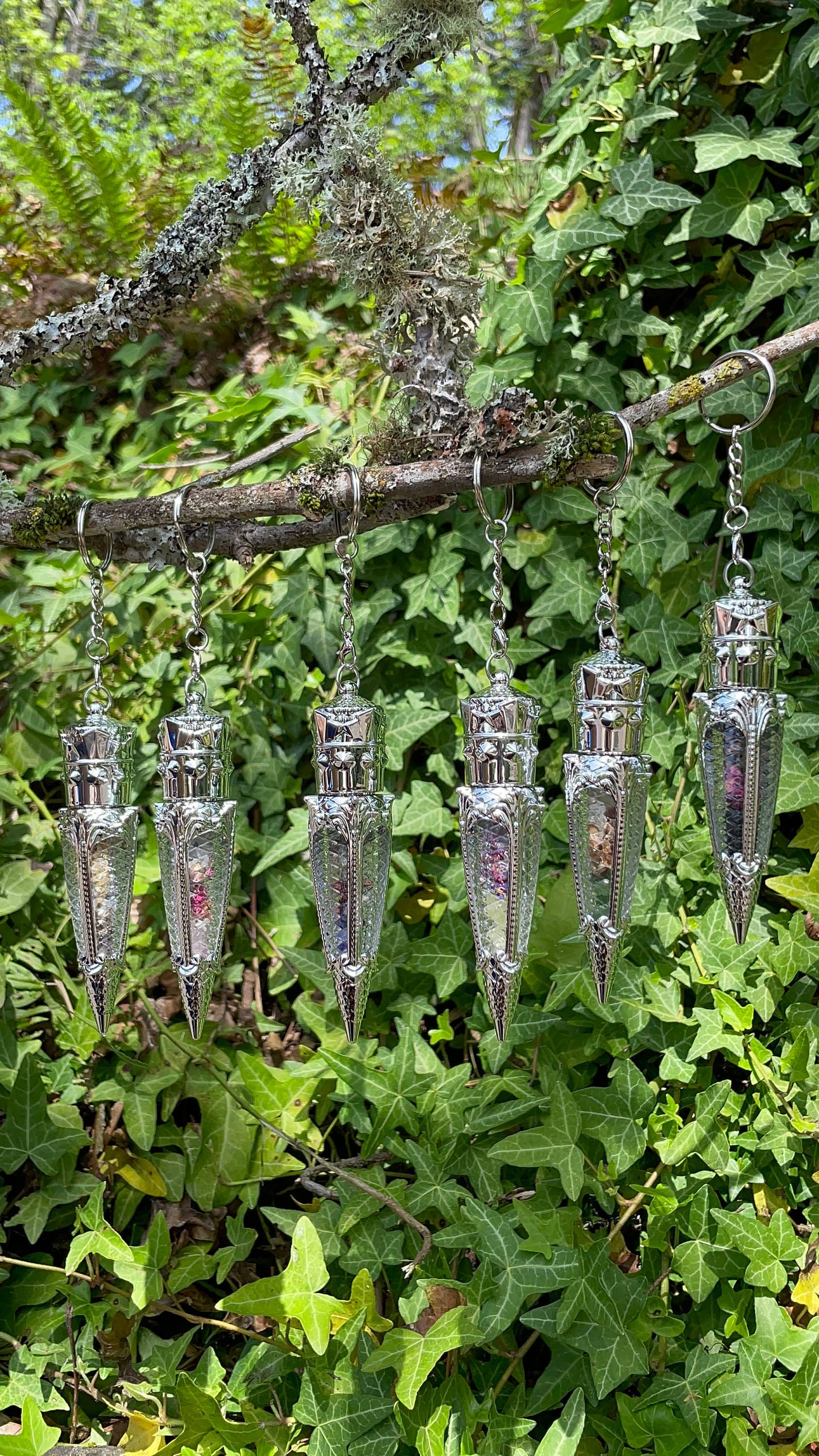 Magickal Witchy Spell Keychains / Bewitch Bliss Prosperity