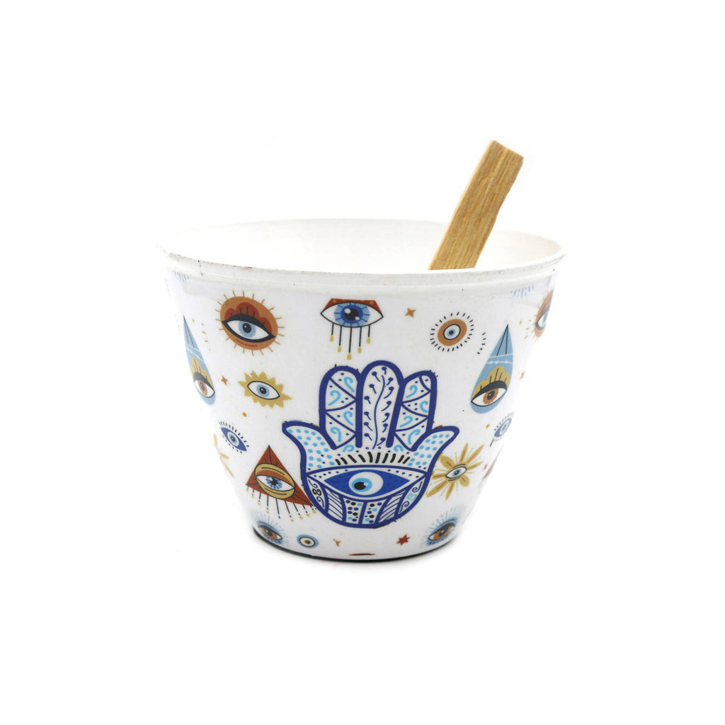 Metal Smudging Bowl (4 in.): Hamsa Hand