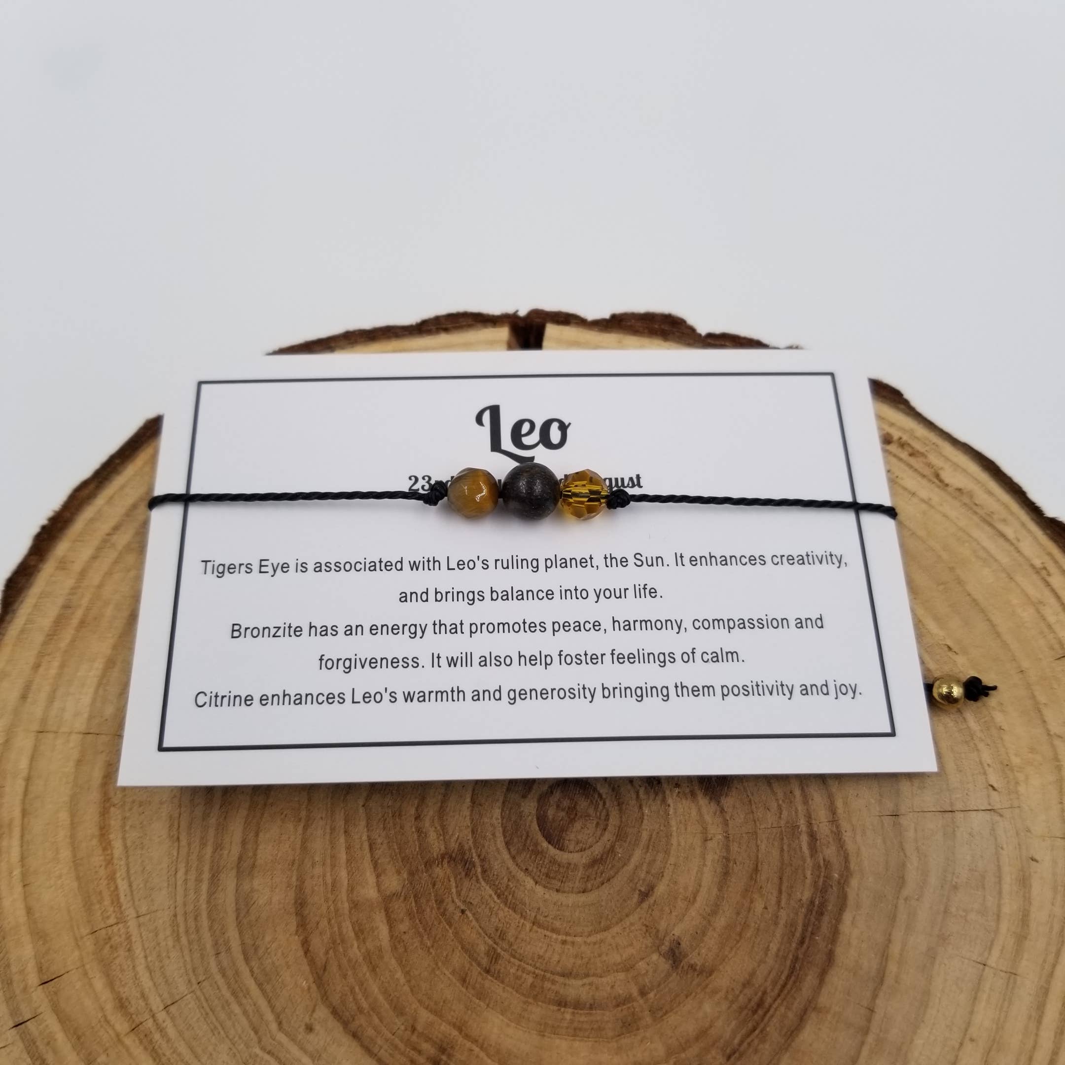 Handwoven Stone 3 Chakra Constellation Bracelet with Card