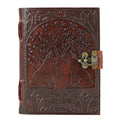 Tree of Life with Wolves Vintage Book of Shadows Handmade Leather Journal Diary Hocus Pocus Notebook Seven Chakra Gift for Men Women Him Her With Leather Bound 7X5 Inches