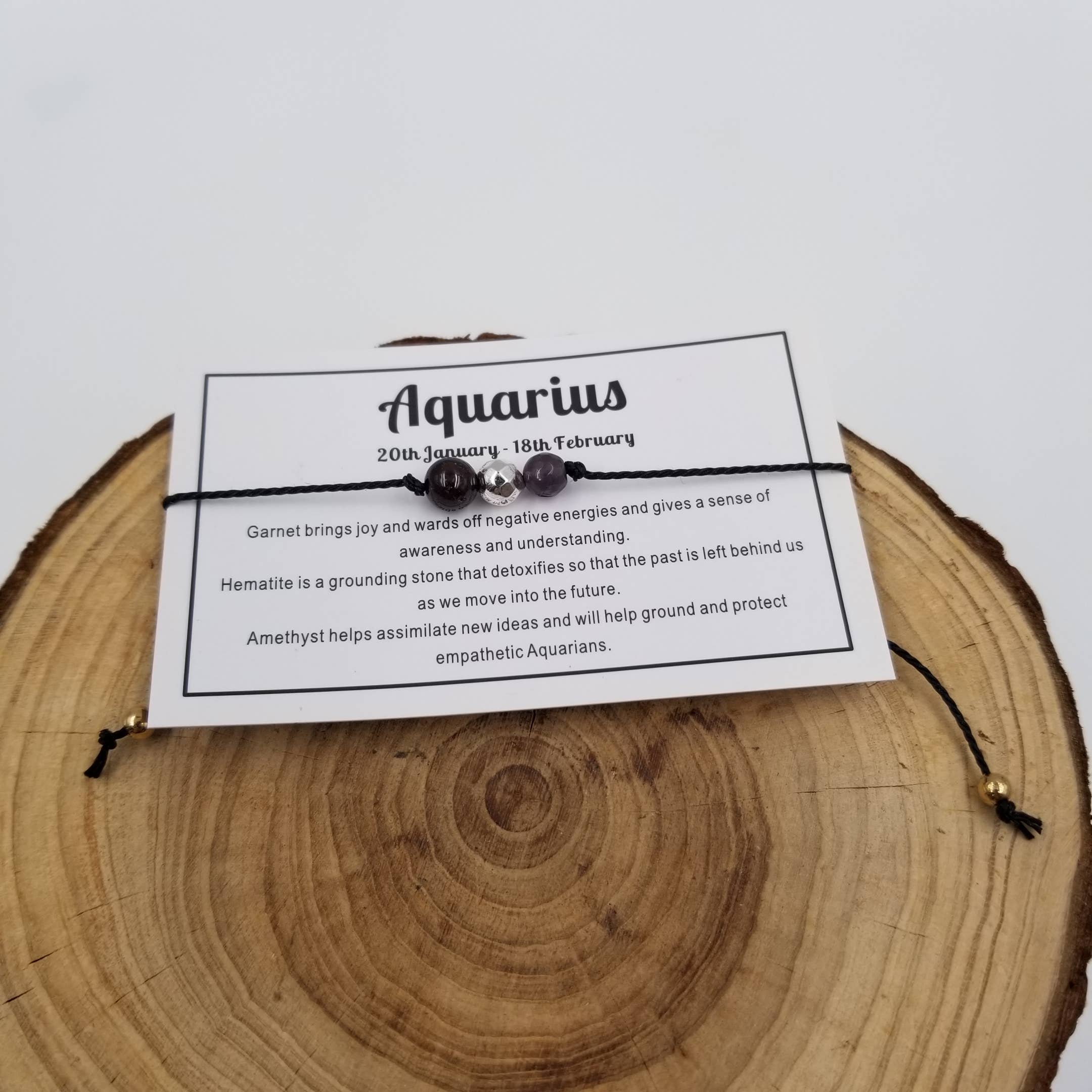 Handwoven Stone 3 Chakra Constellation Bracelet with Card