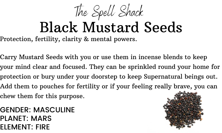 Witchuals - Rituals & Spellwork Apothecary - Black Mustard Seeds
