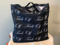 Printed Beach Bag / XL Tote Bag -  fuck off