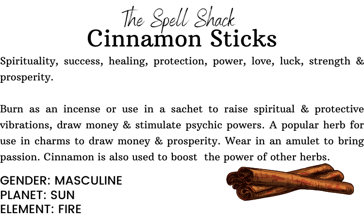 Witchuals - Rituals & Spellwork Apothecary - Cinnamon Stick