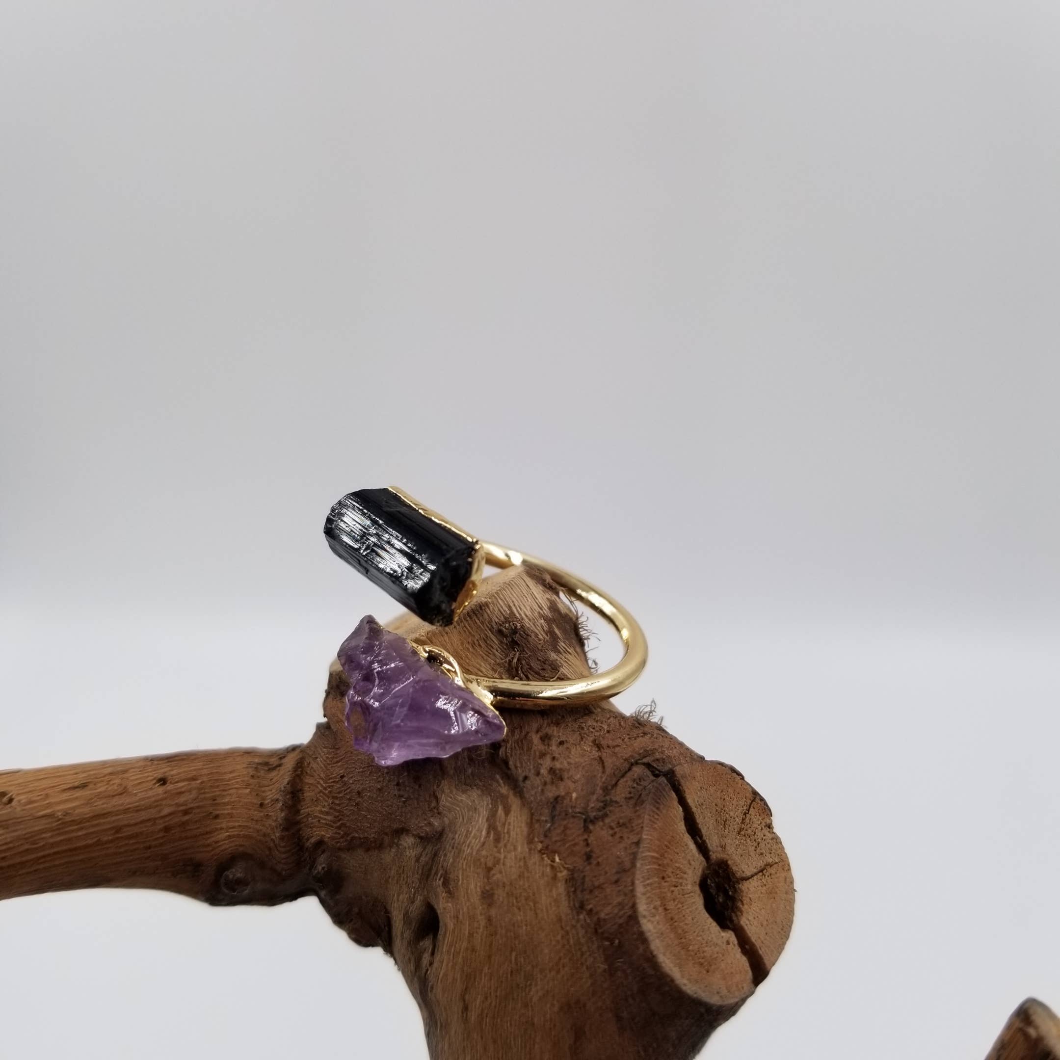 Natural Crystal Adjustable Ring