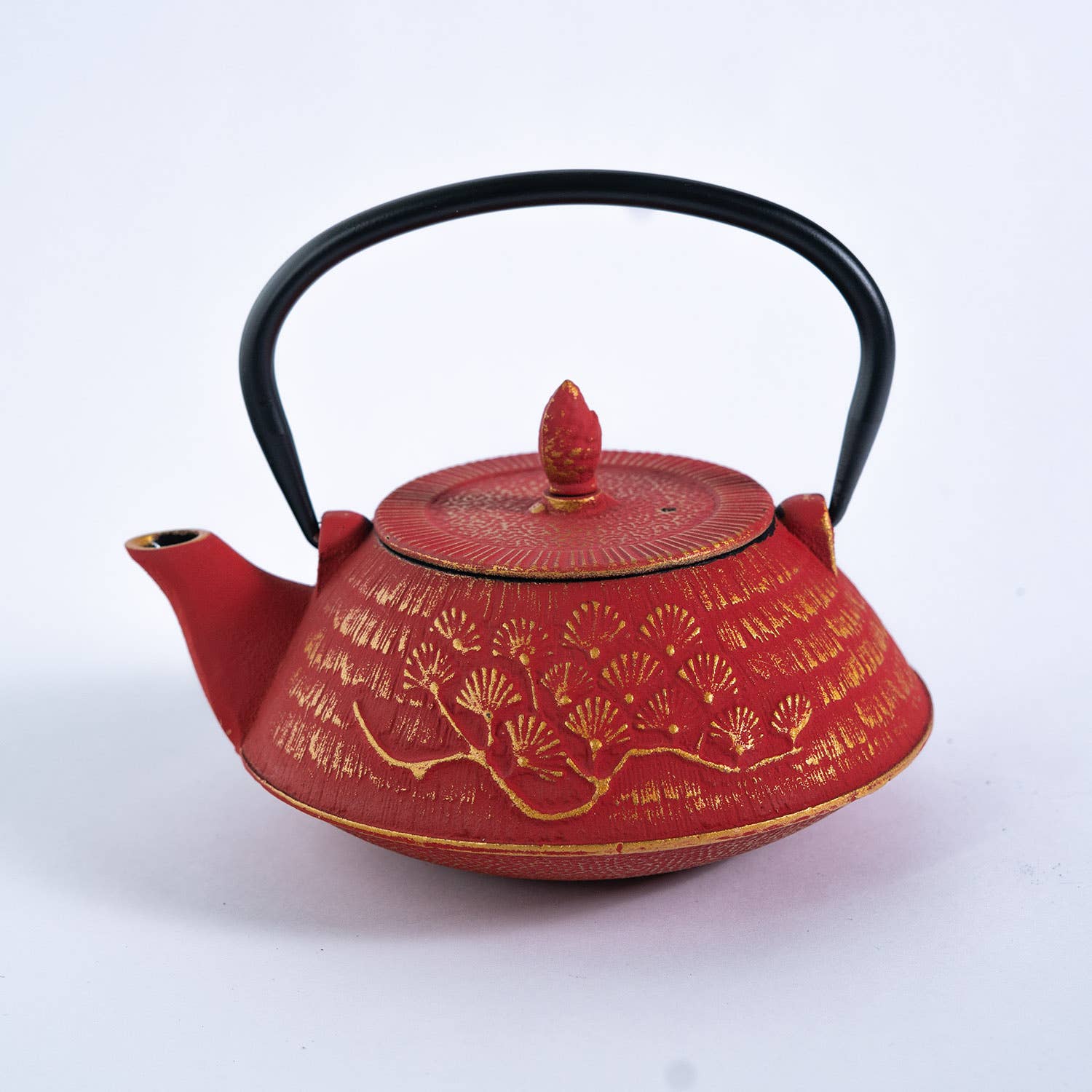 Red Ginko Design 28oz Cast Iron Tea Pot (1/8)