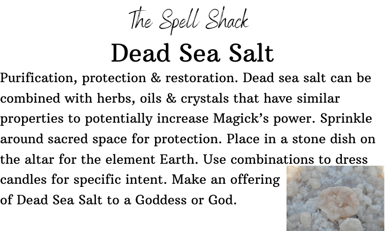 Witchuals - Rituals & Spellwork Apothecary - Dead Sea Salt