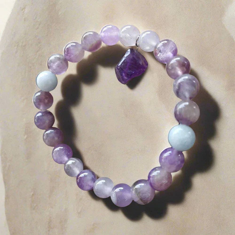 Amethyst Mala Bead Necklace With Tassel – Calmness