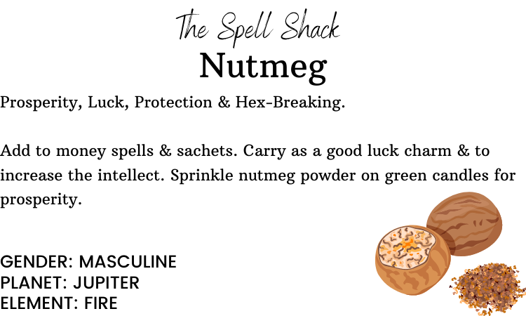 Witchuals - Rituals & Spellwork Apothecary - Nutmeg