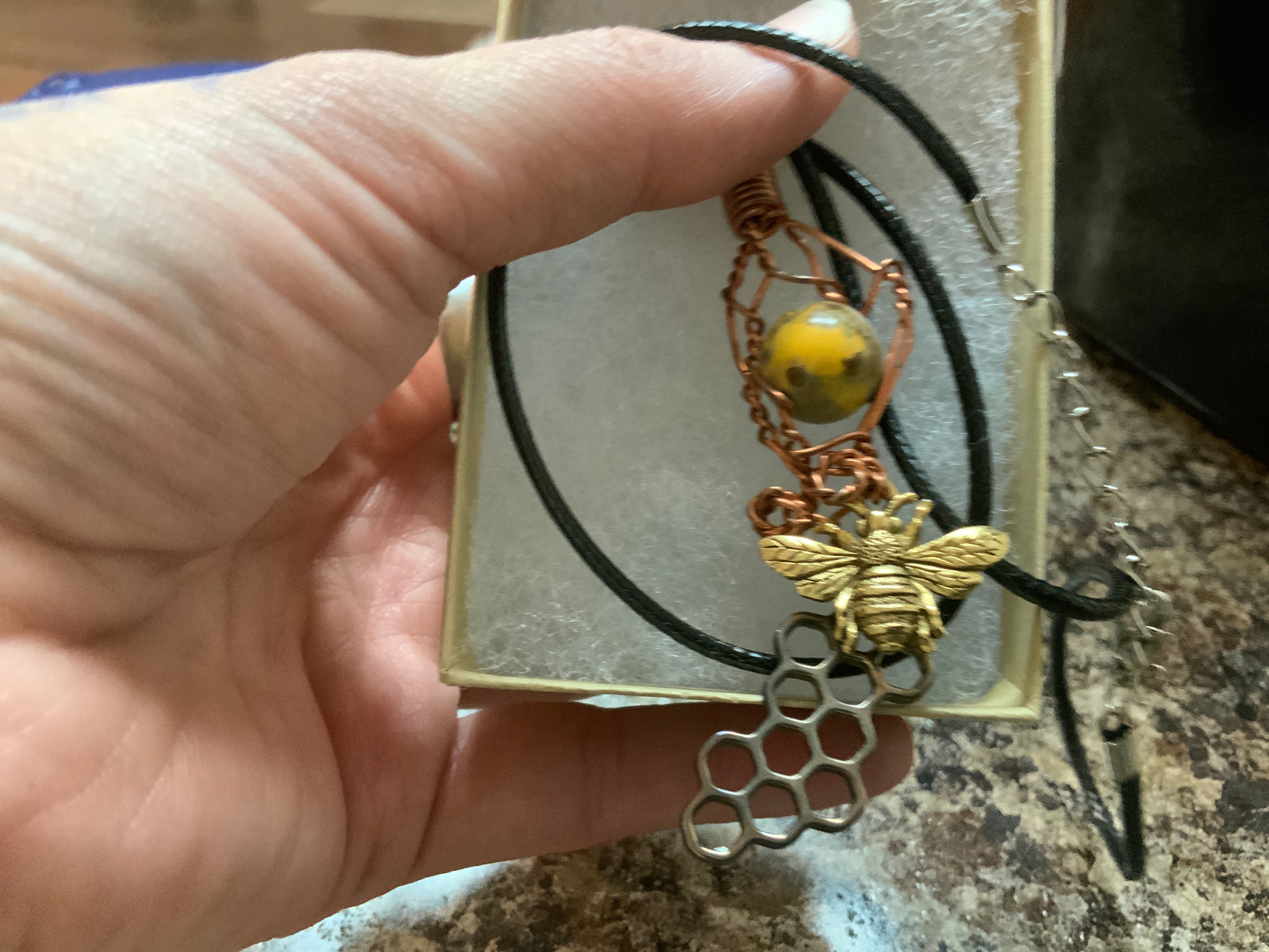 Bumblebee jasper Crystal pendant