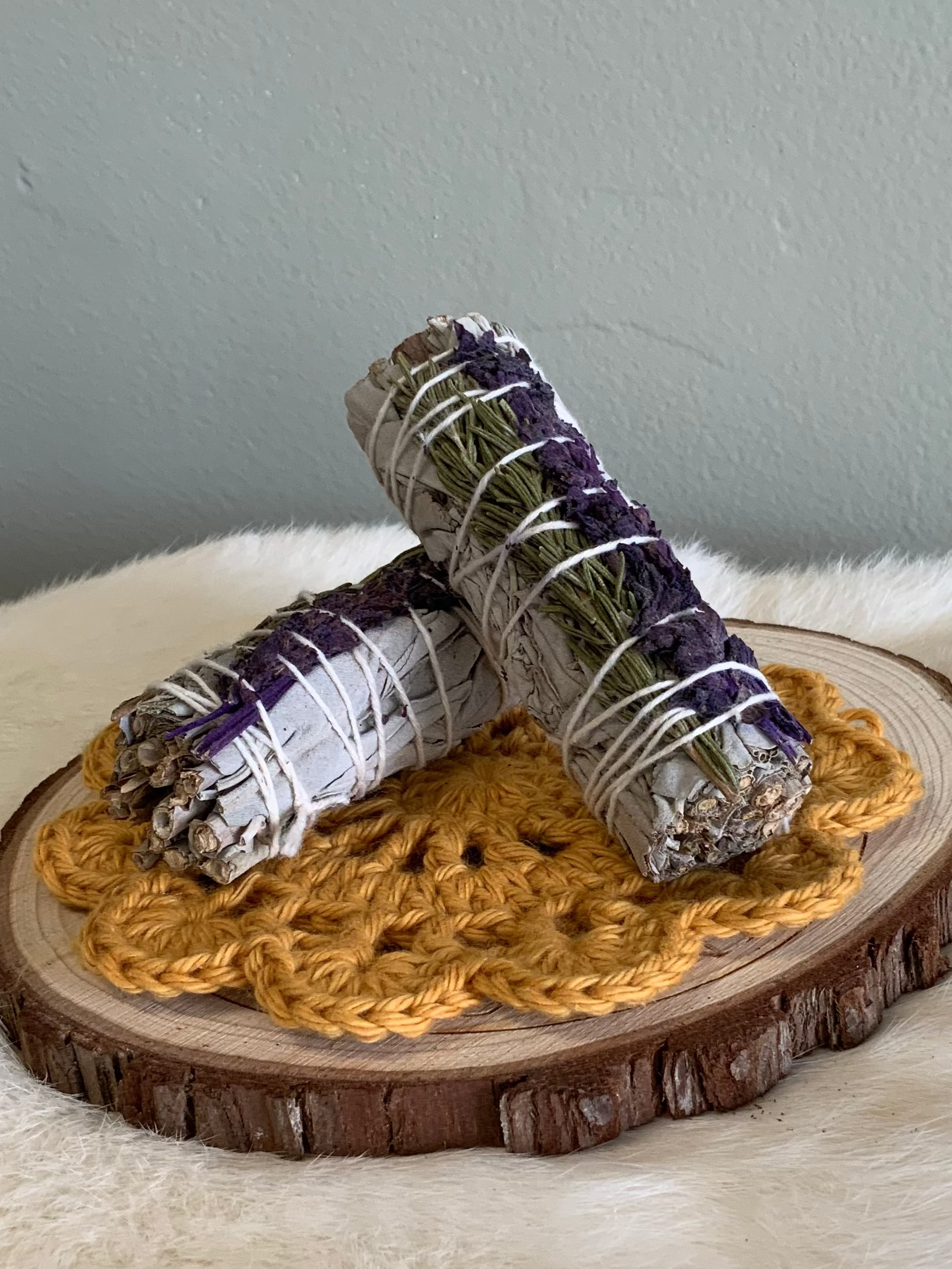 White sage, rosemary, lavender