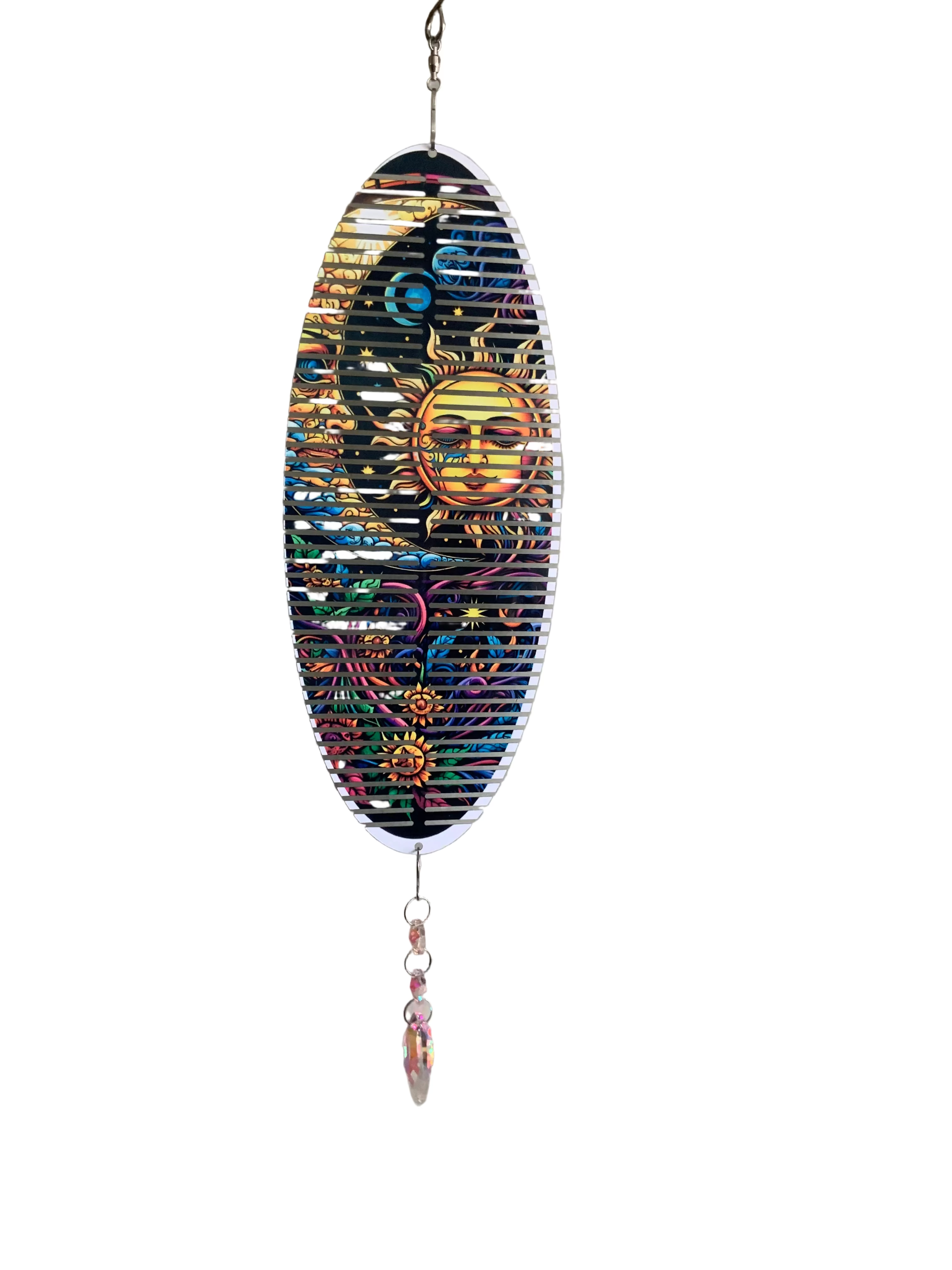 Oval wind spinner