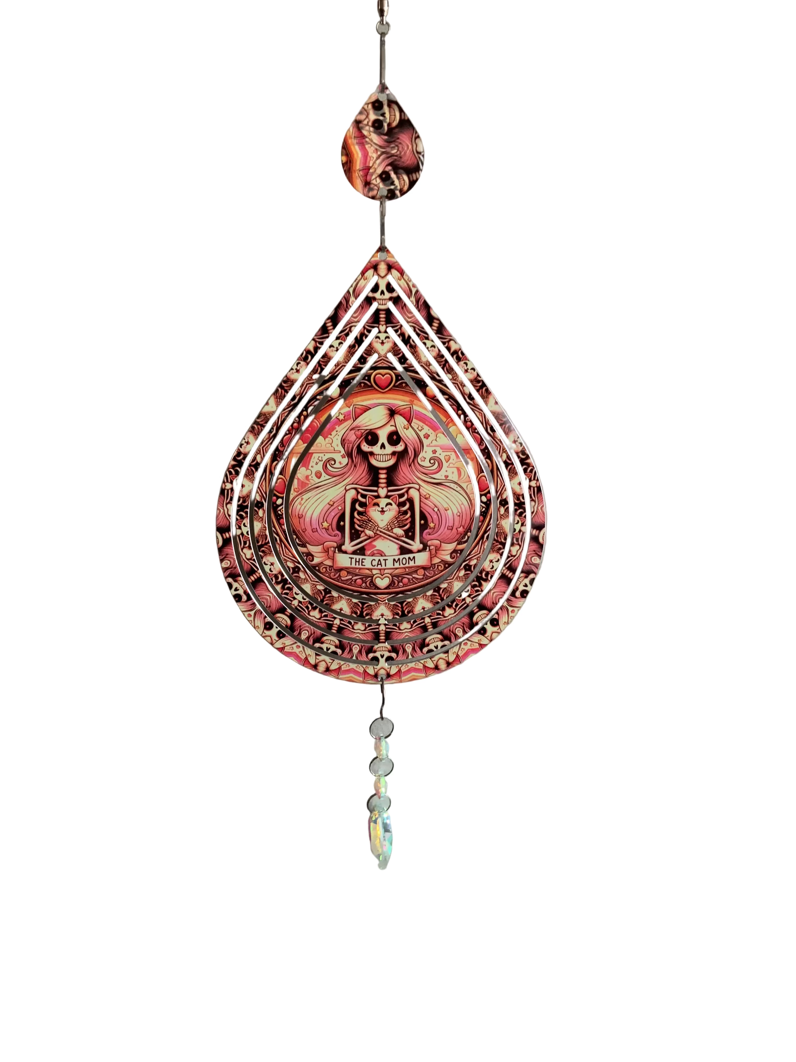 Tear drop wind spinner