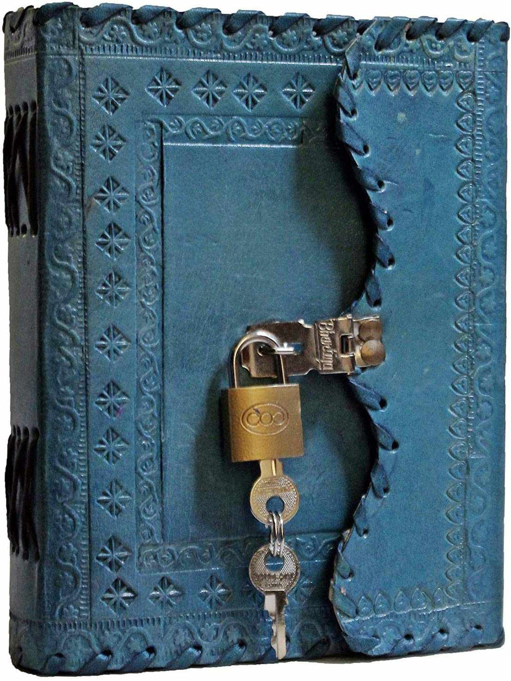 Leather Journal for Men and Women Leather Diary to Write Poems,Sketchbook, Record Keeping Notebook Personal Memoir with Lock and Key - Unlined 7 Inches