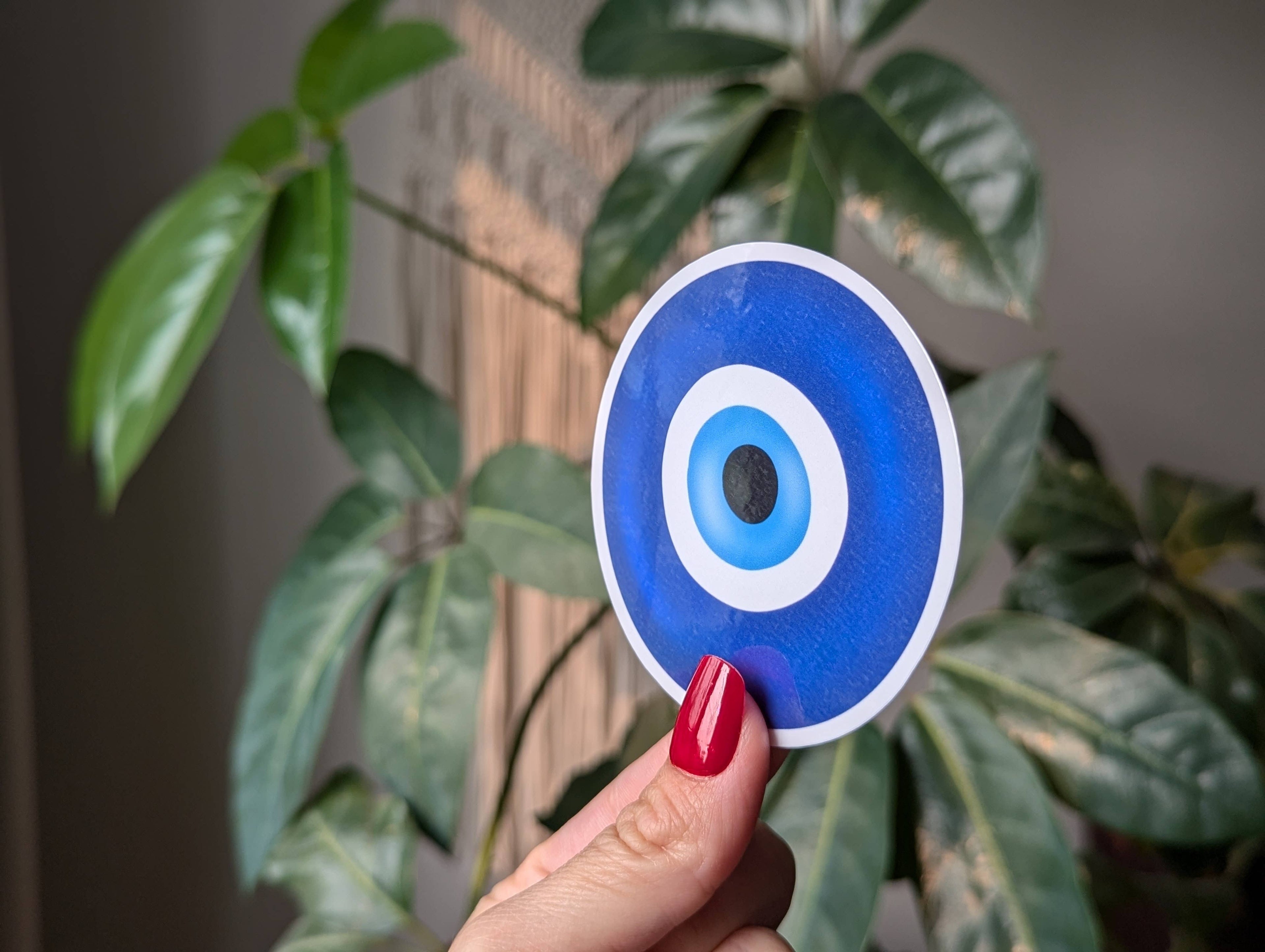 - Evil eye vinyl sticker, protection symbol, witchy merch