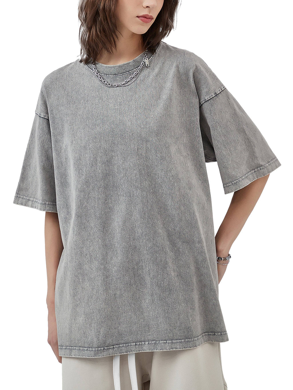 Punks Not Dead Acid washed Oversized T