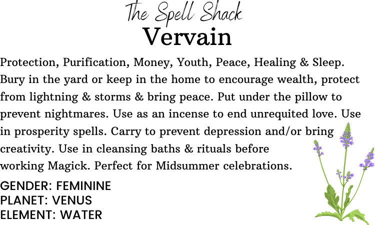 Witchuals - Rituals & Spellwork Apothecary - Vervain