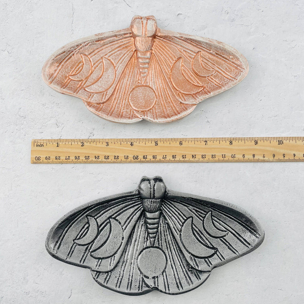 Crystal Moth Jewelry Holder Tray - Moon Phase Design