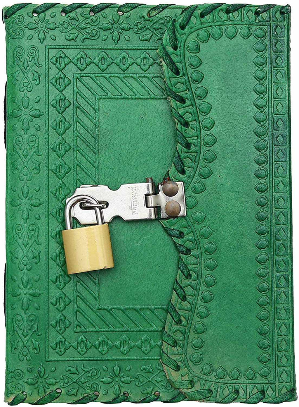 Leather Journal for Men and Women Leather Diary to Write Poems,Sketchbook, Record Keeping Notebook Personal Memoir with Lock and Key - Unlined 7 Inches