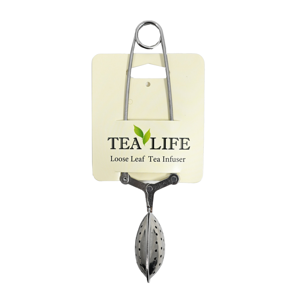 6"L Clamp Style Heart Shape Tea Strainer Stainless Steel 1.7