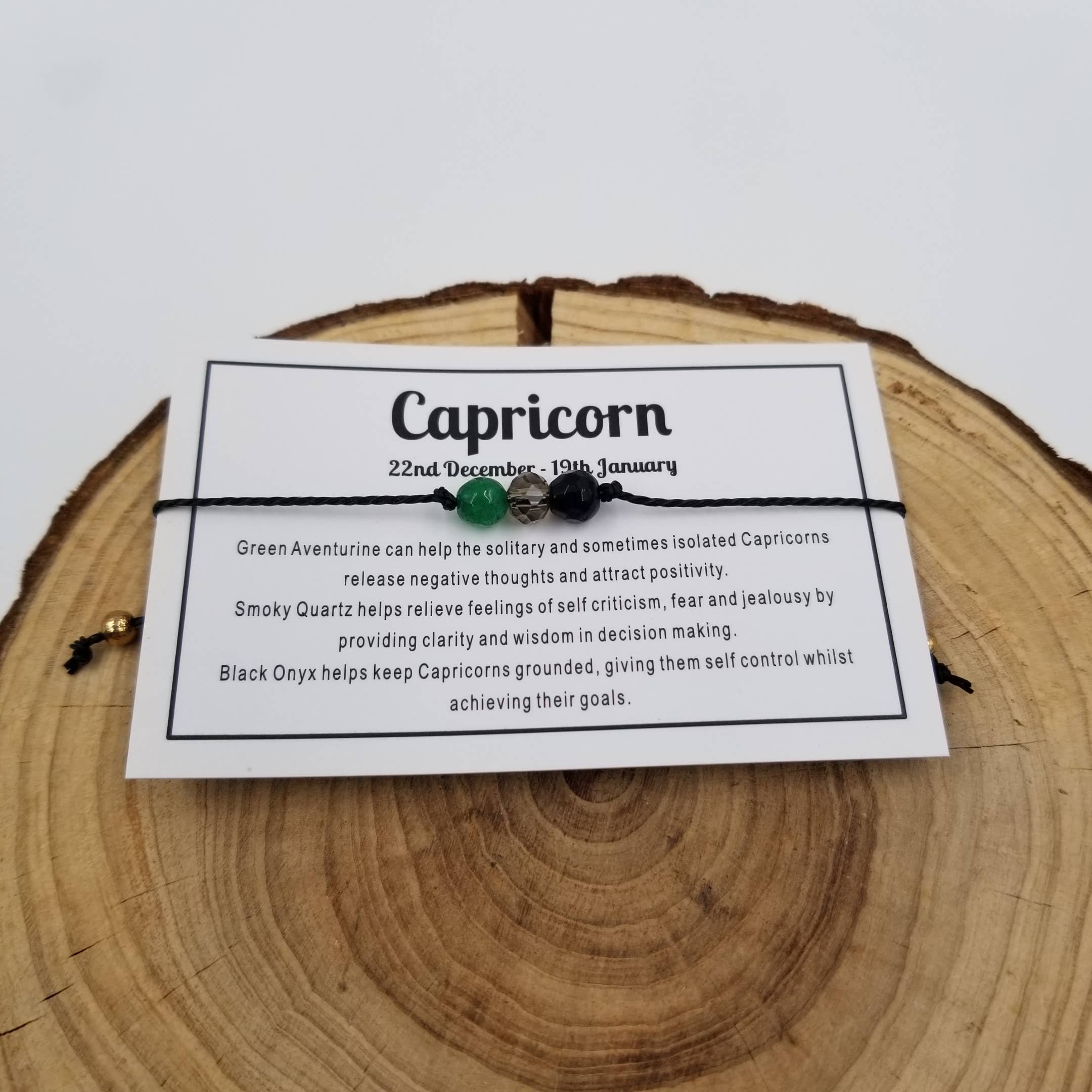 Handwoven Stone 3 Chakra Constellation Bracelet with Card