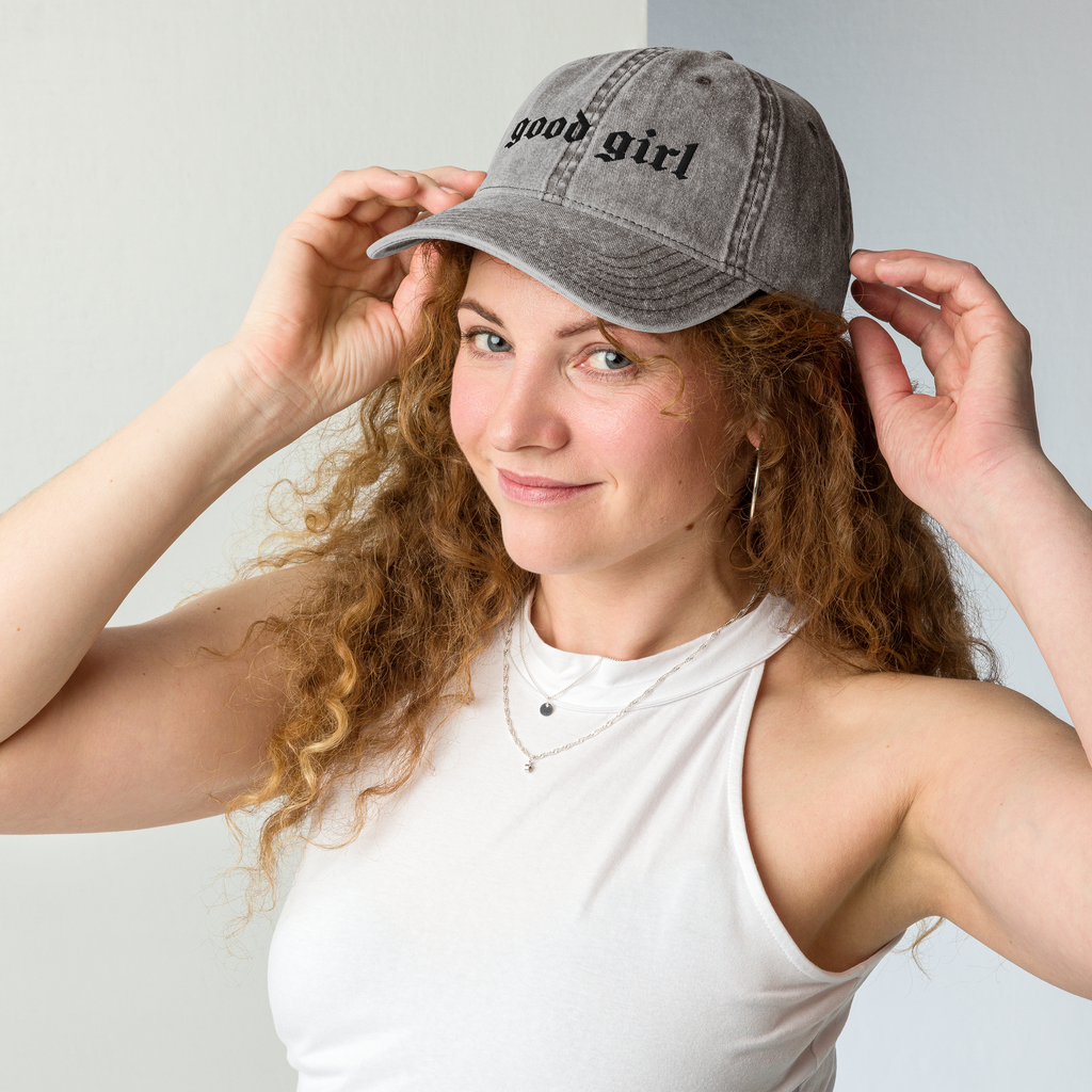 Good Girl Vintage Acid Wash Dad Cap