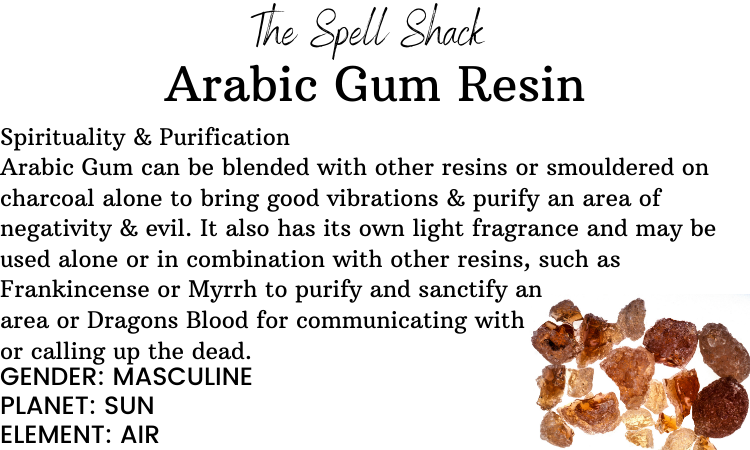 Witchuals - Rituals & Spellwork Apothecary - Arabic Gum Resin