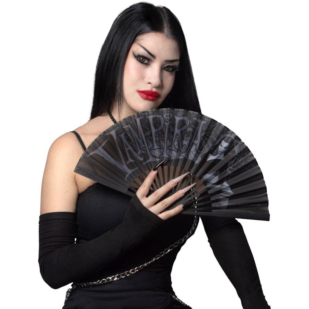 Vampira Coffin Fabric Fan