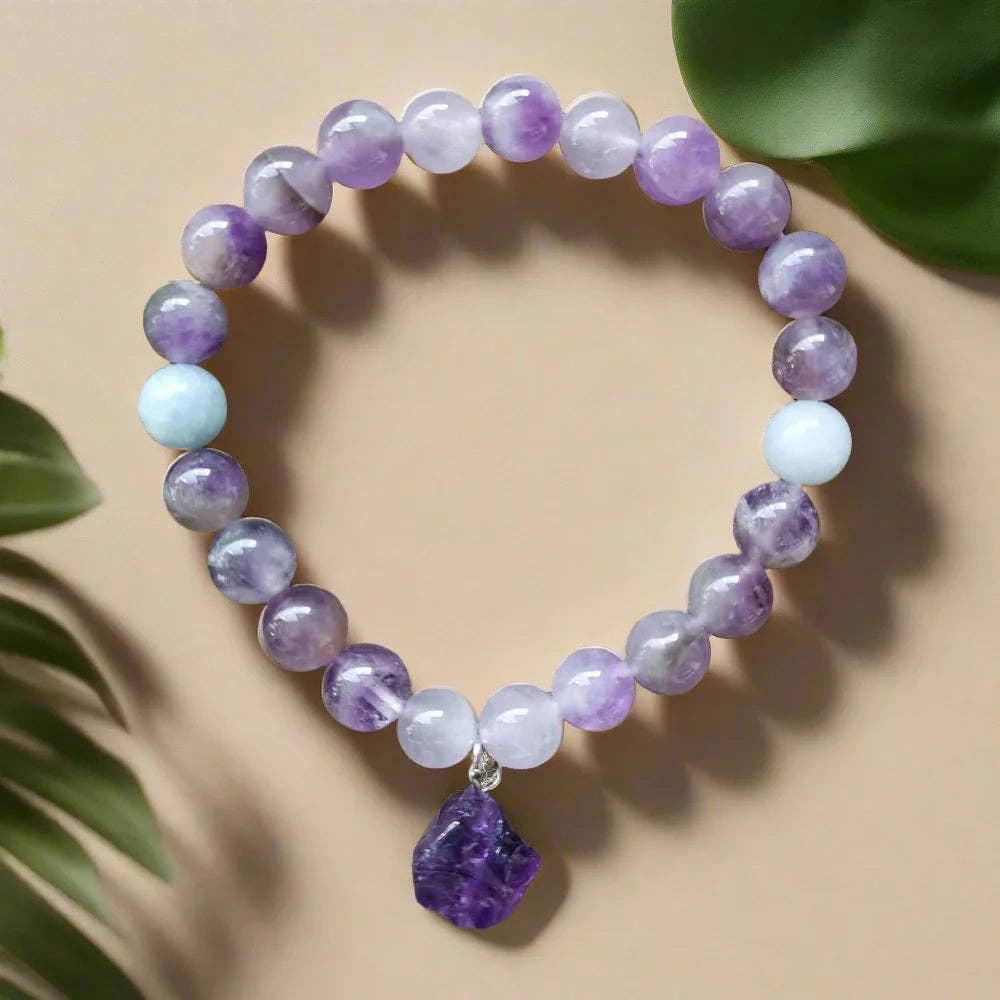 Amethyst Mala Bead Necklace With Tassel – Calmness
