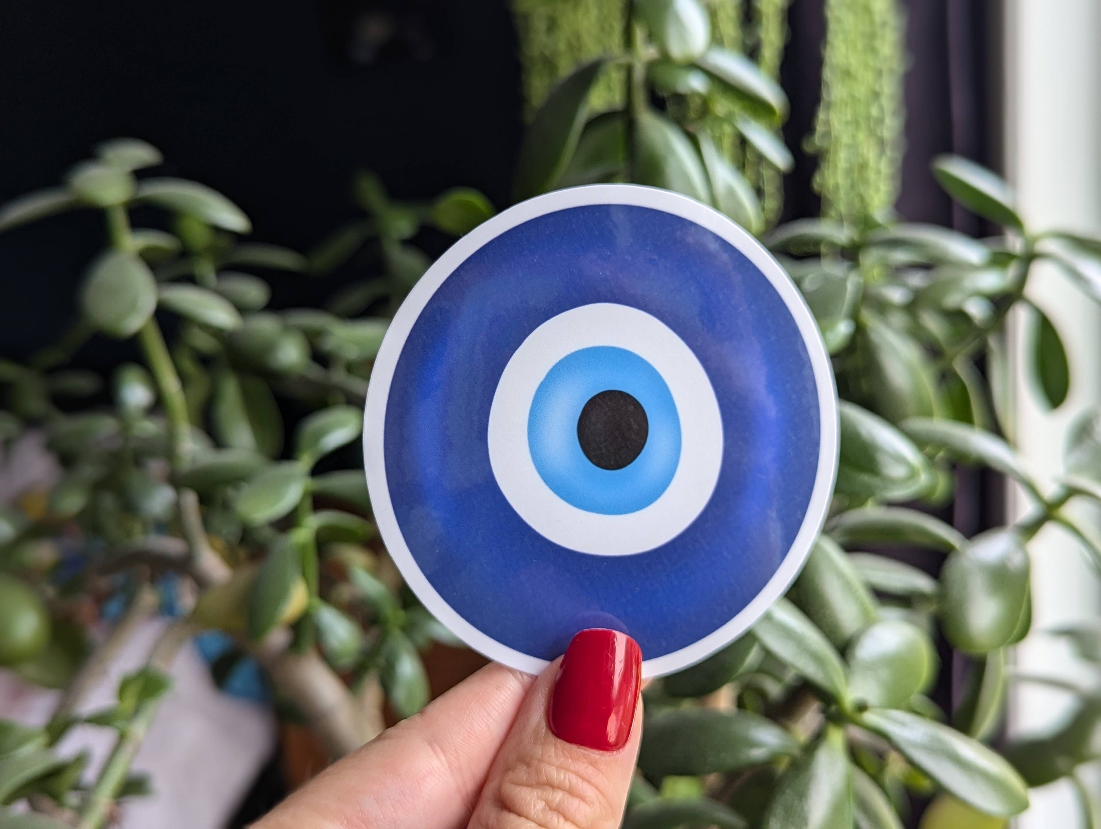 - Evil eye vinyl sticker, protection symbol, witchy merch