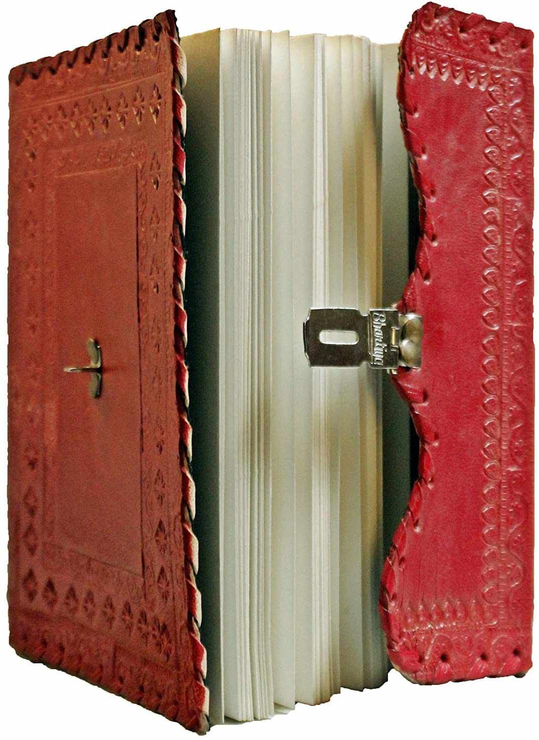 Leather Journal for Men and Women Leather Diary to Write Poems,Sketchbook, Record Keeping Notebook Personal Memoir with Lock and Key - Unlined 7 Inches