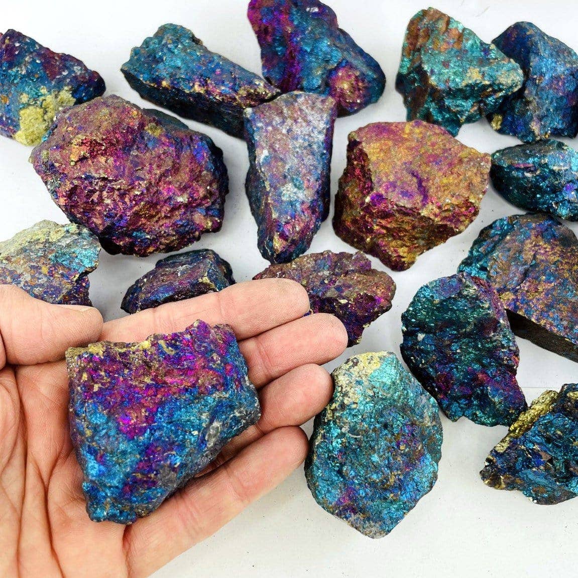 Crystal Peacock Ore Chalcopyrite Stone Chakra Reiki