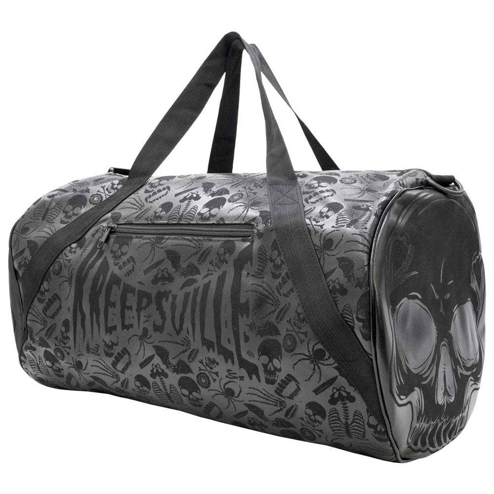 Skull Black Barrel Bag