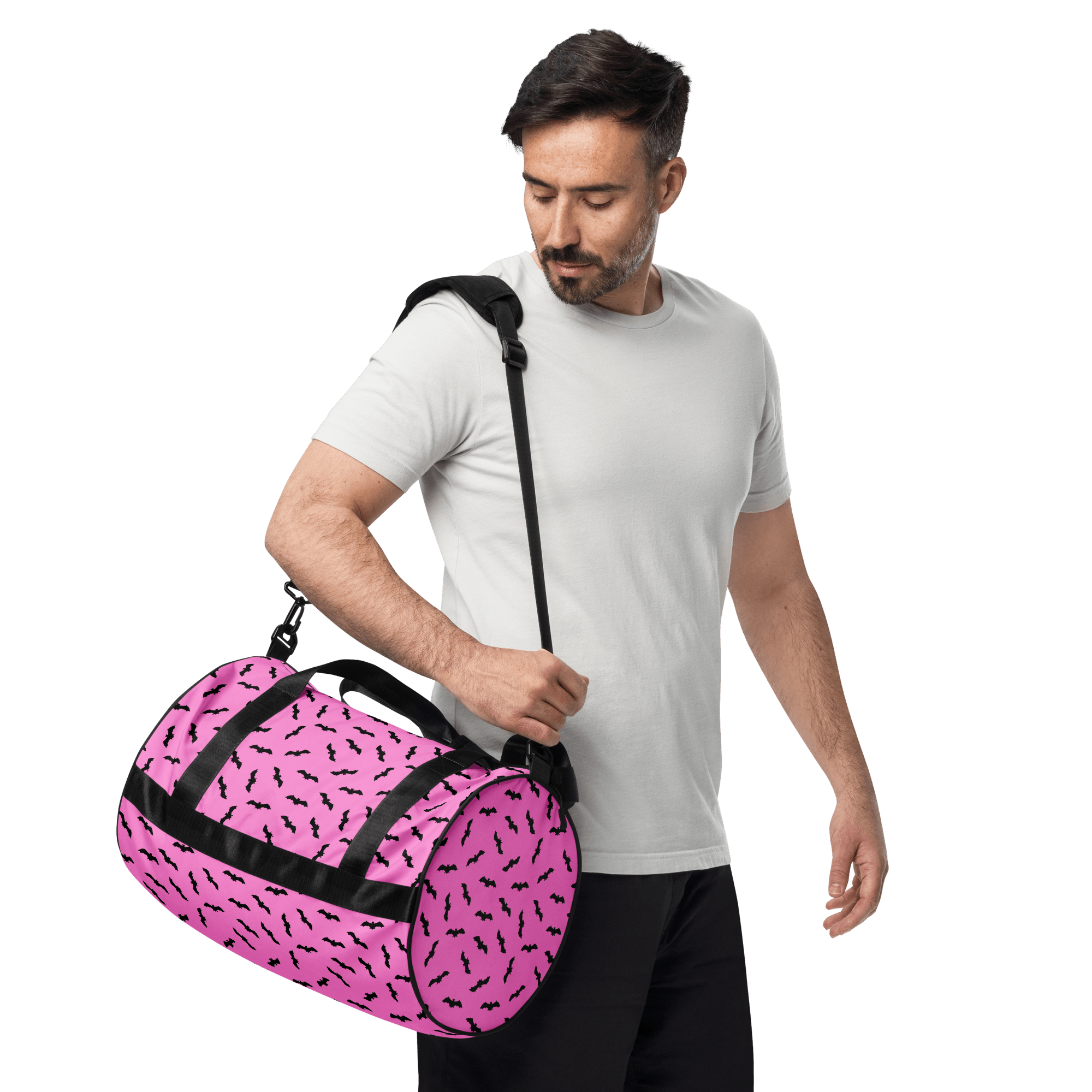 Pink Bats Gym Bag