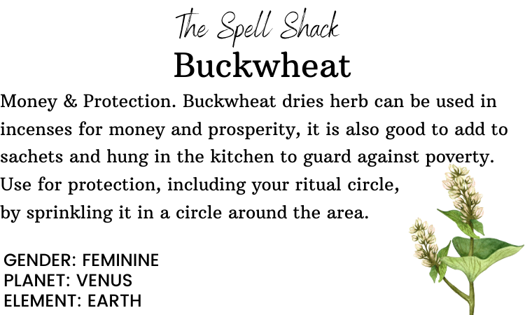 Witchuals - Rituals & Spellwork Apothecary - Buckwheat