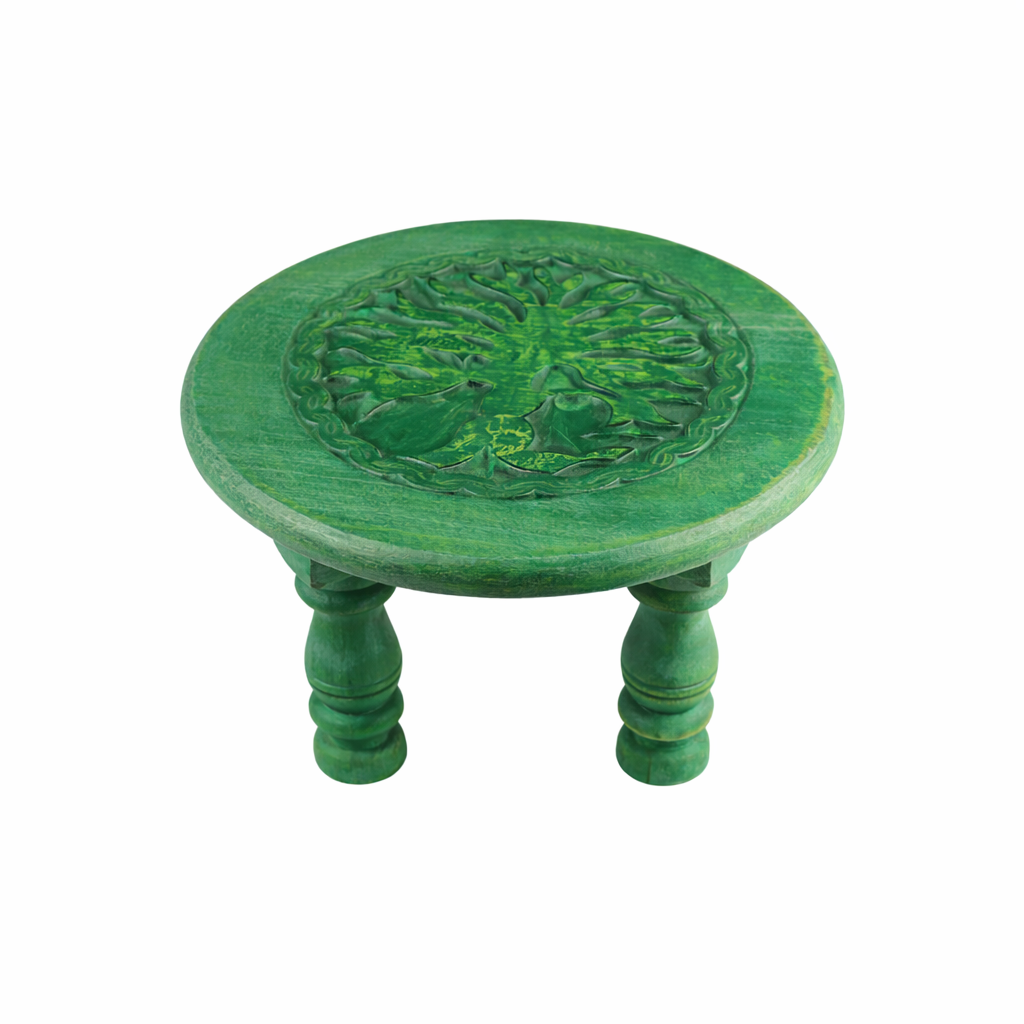 Tree of Life Wooden Altar Stool (6x4)