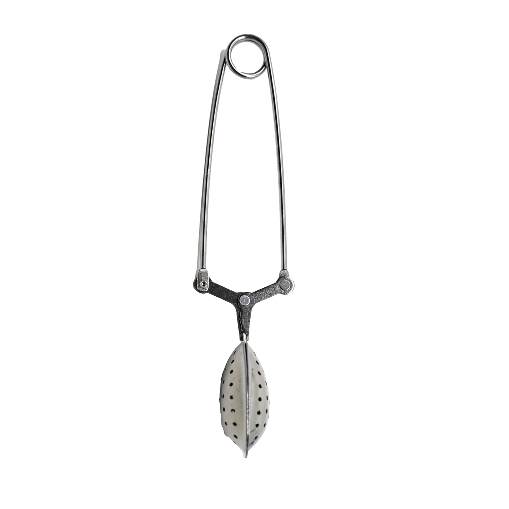 6"L Clamp Style Heart Shape Tea Strainer Stainless Steel 1.7