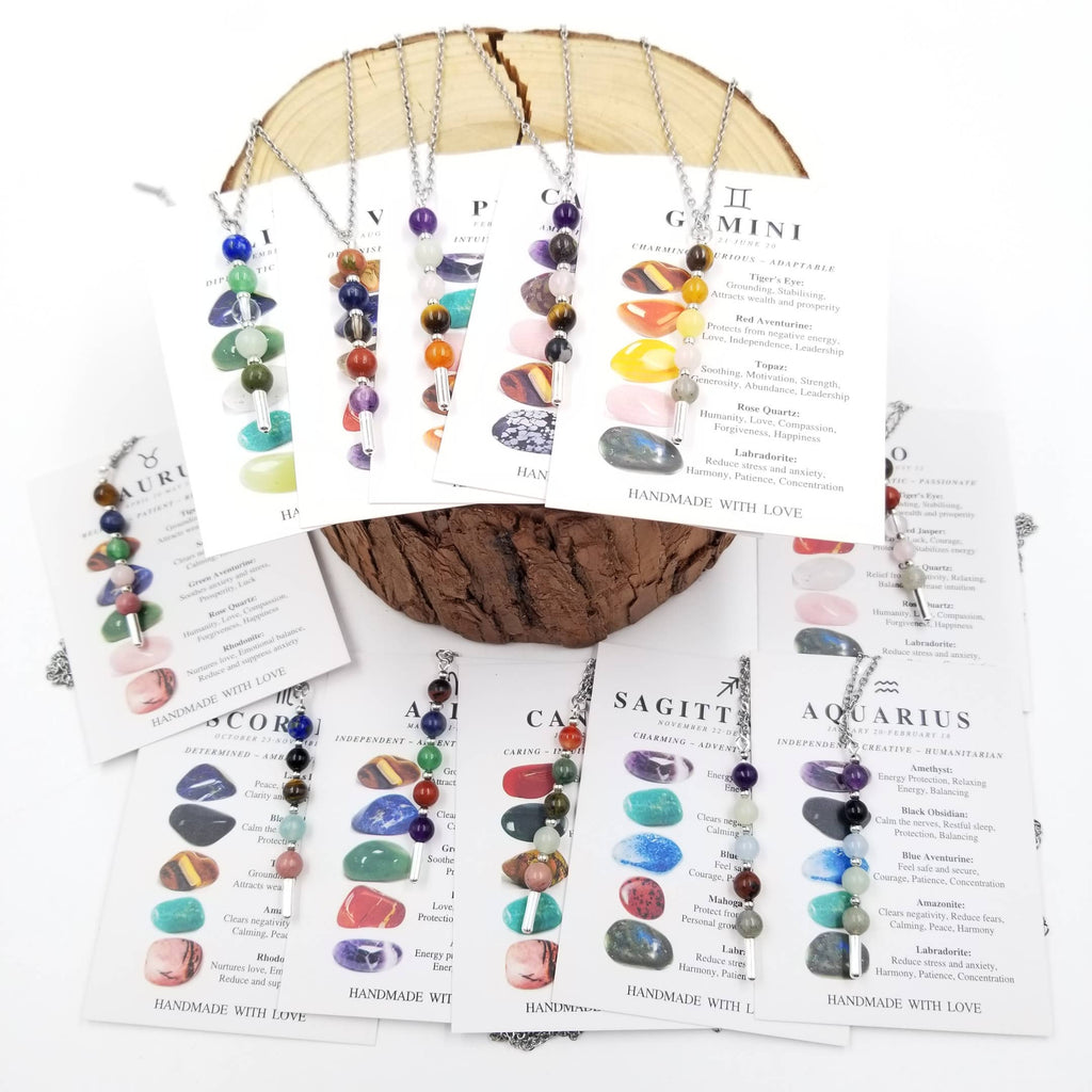 Handmade Natural Stone Chakra Constellation Necklace