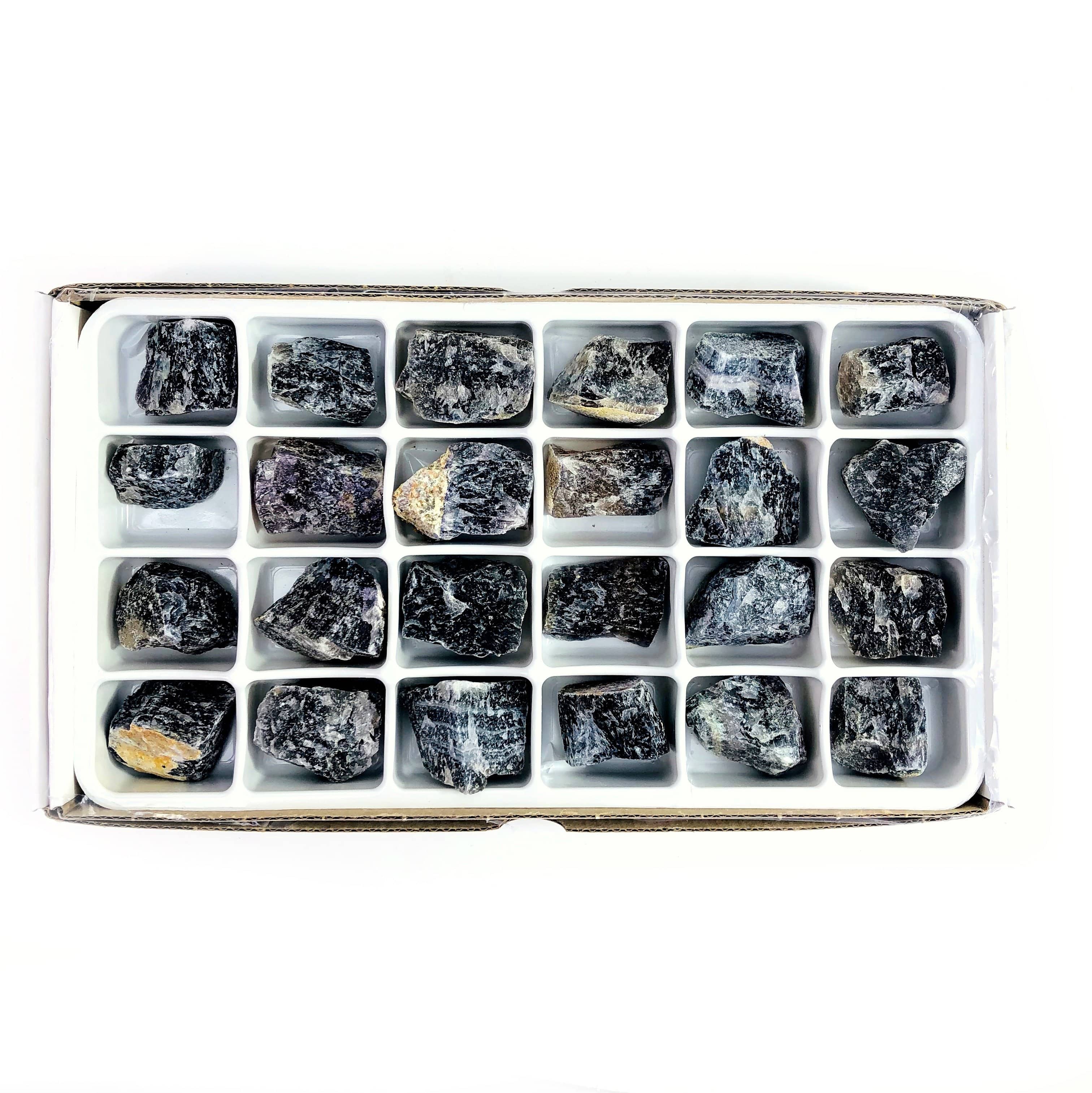 Crystal Fluorite Chunk By Box - Box of 24 Pieces (BOX-48)