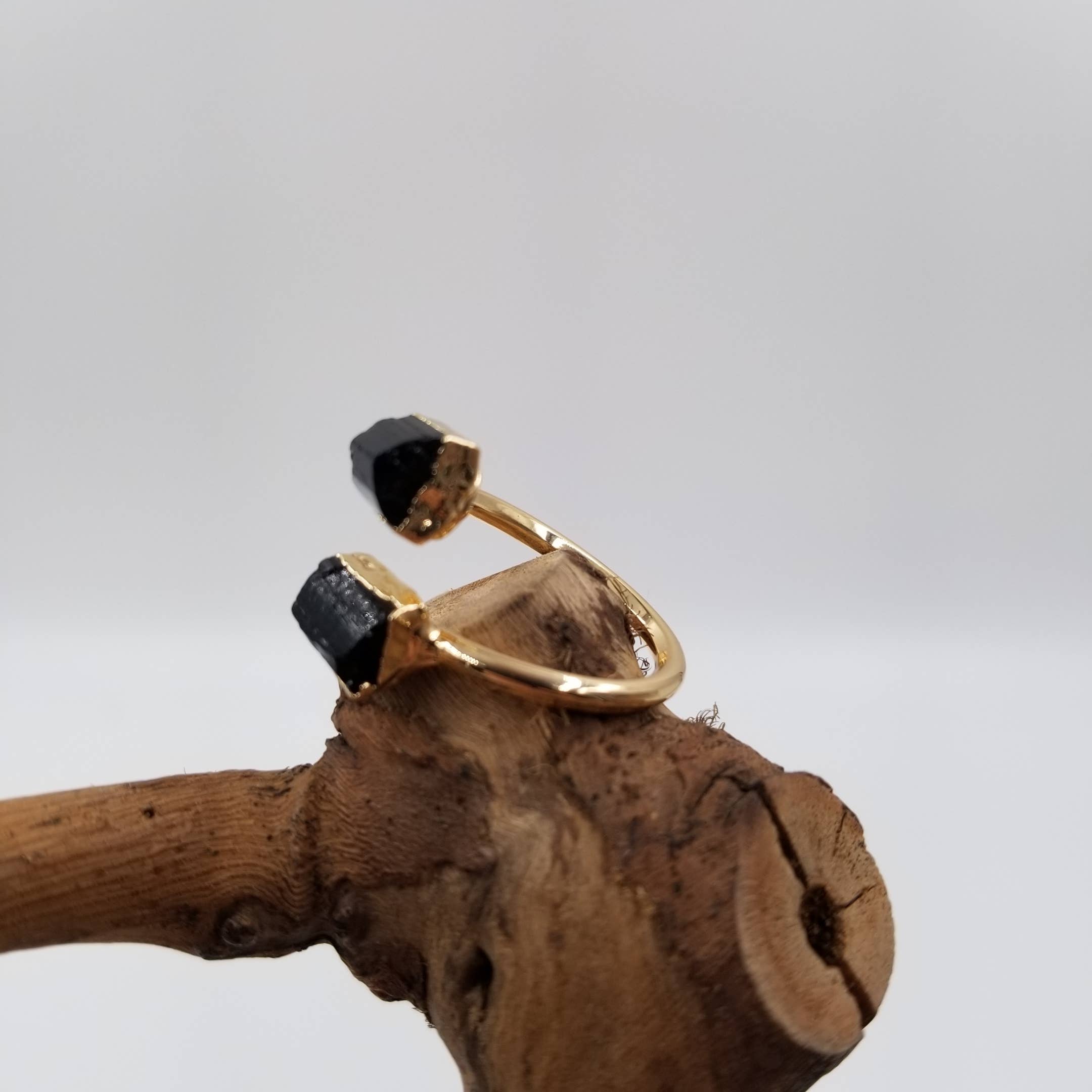 Natural Crystal Adjustable Ring