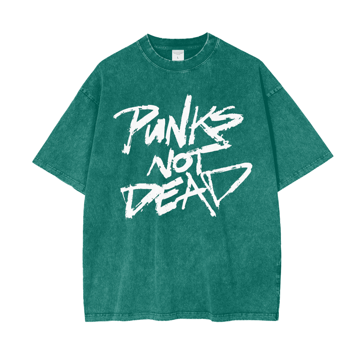Punks Not Dead Acid washed Oversized T