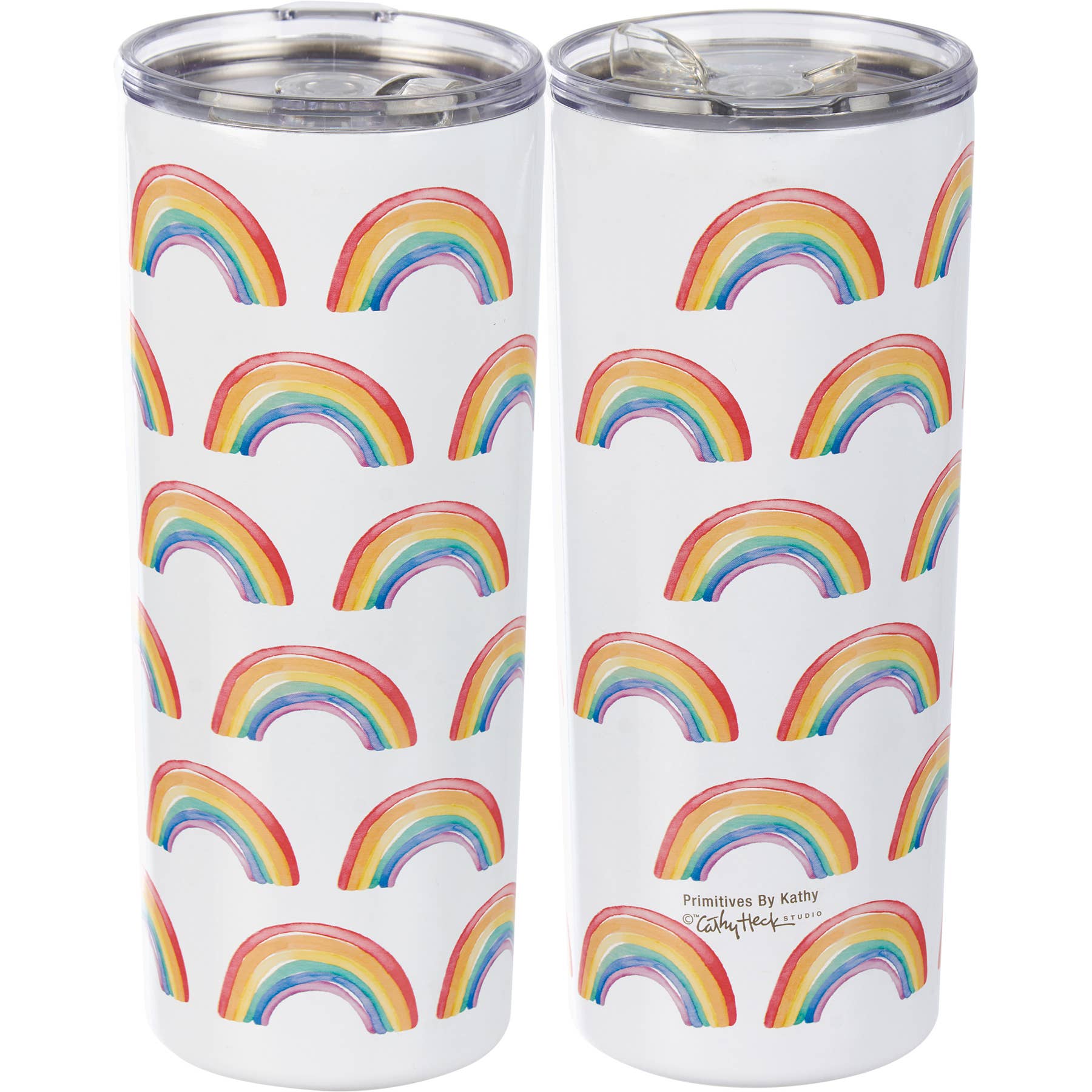 Rainbow Pattern Coffee Tumbler