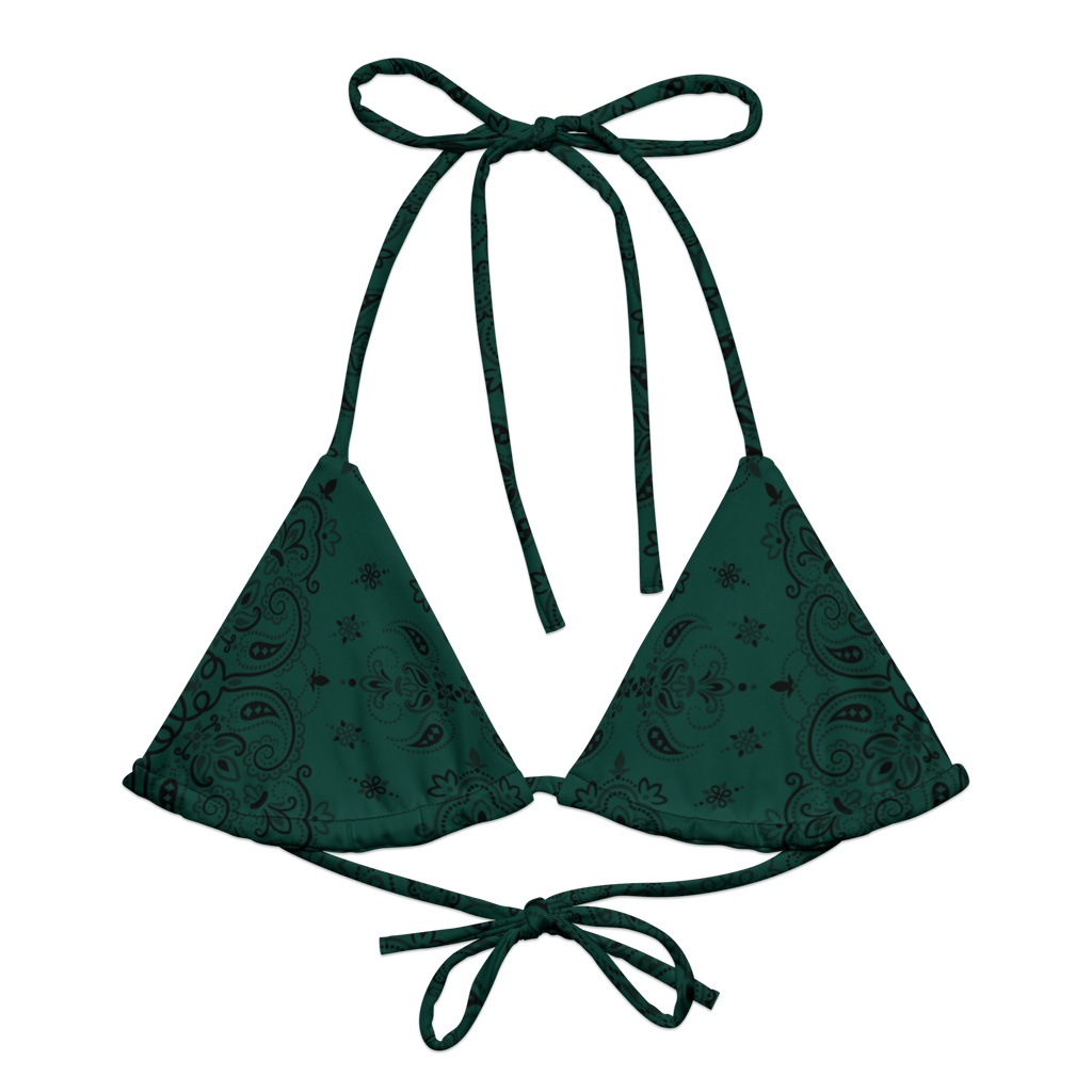 Poison Paisley String Bikini Top