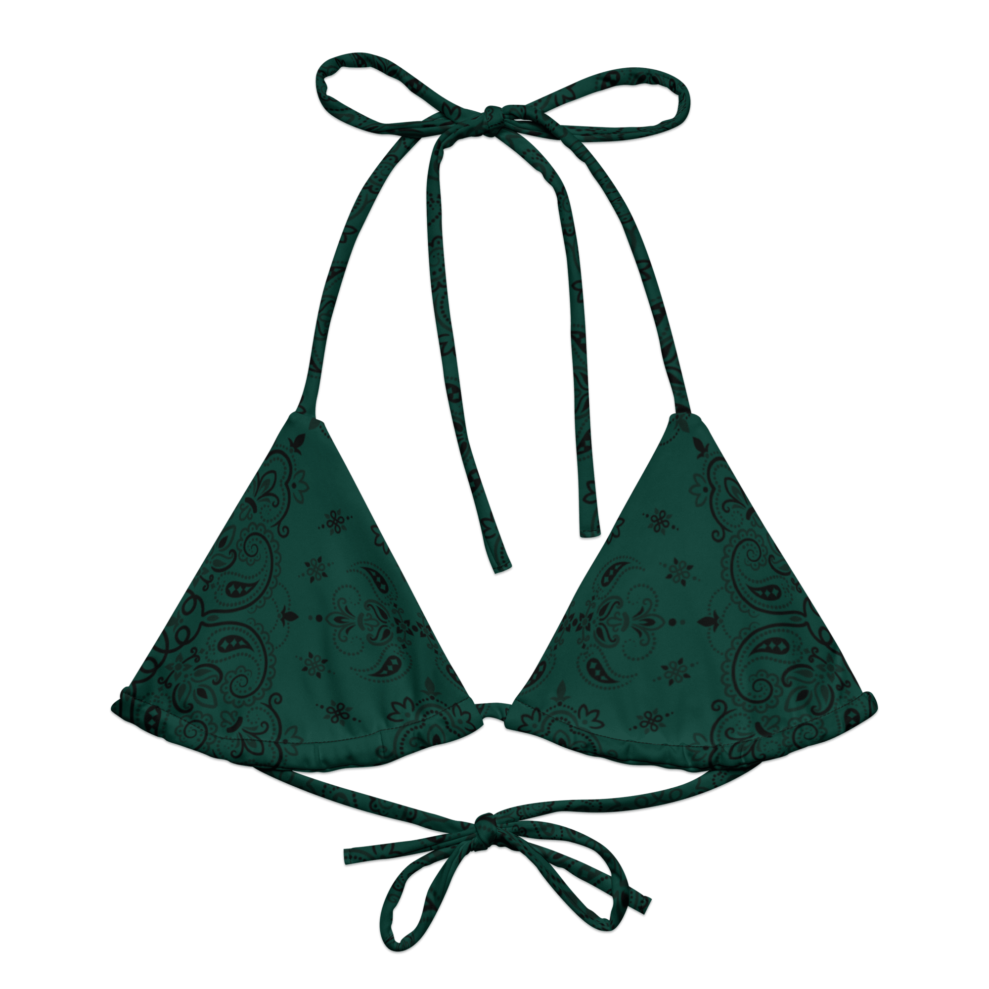 Poison Paisley String Bikini Top