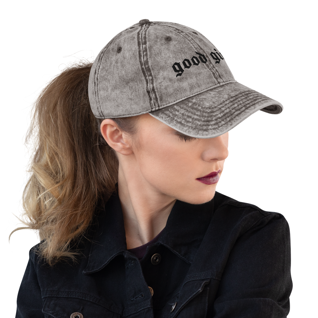 Good Girl Vintage Acid Wash Dad Cap