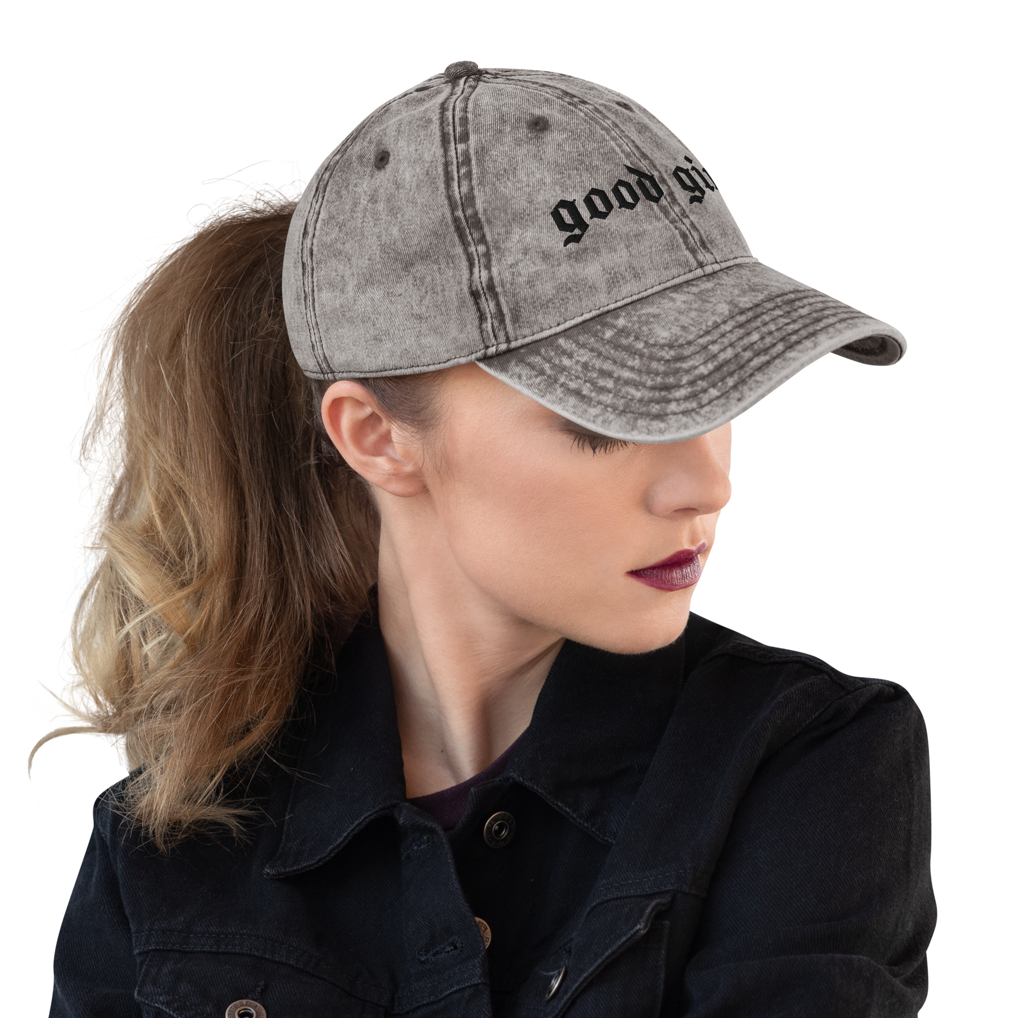 Good Girl Vintage Acid Wash Dad Cap