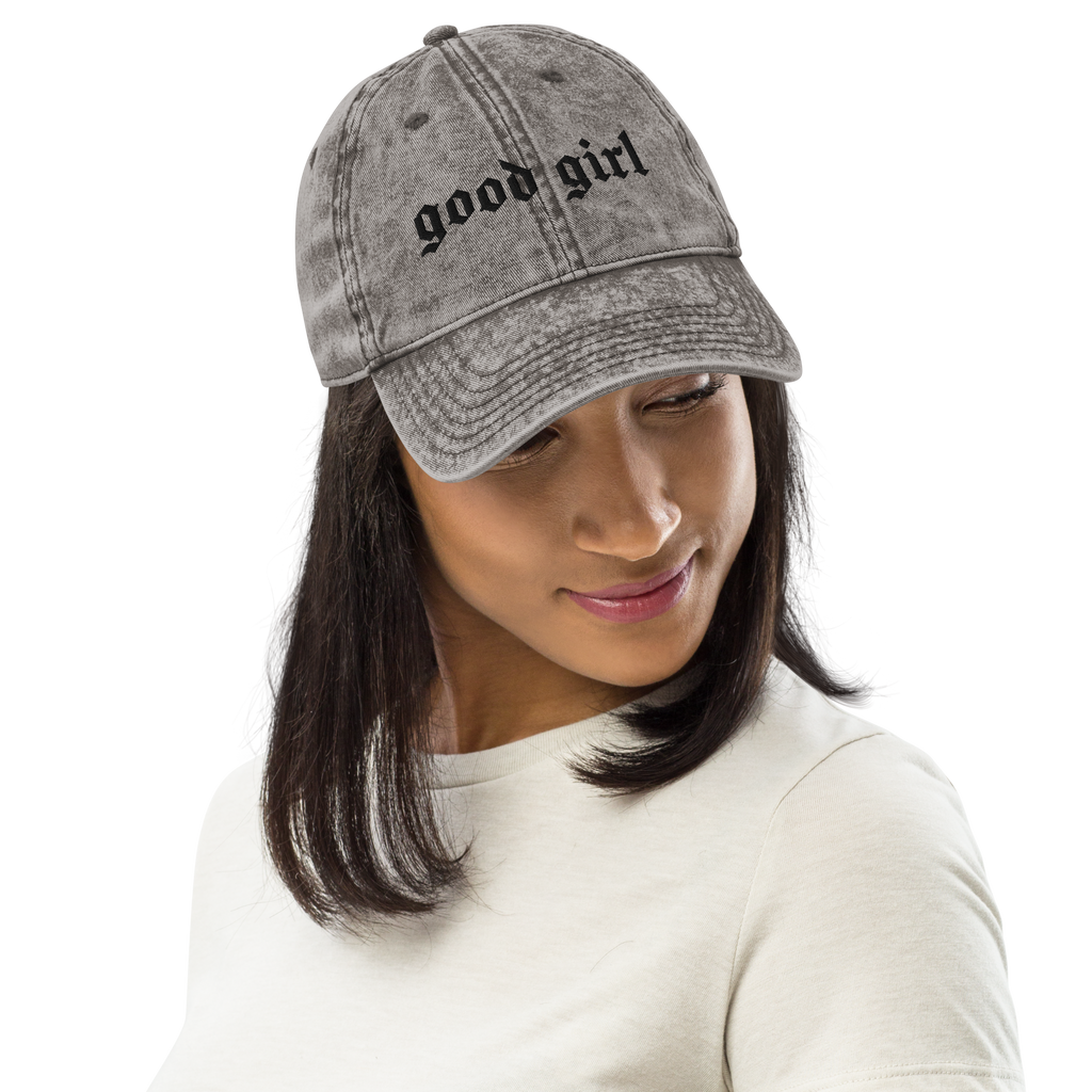 Good Girl Vintage Acid Wash Dad Cap