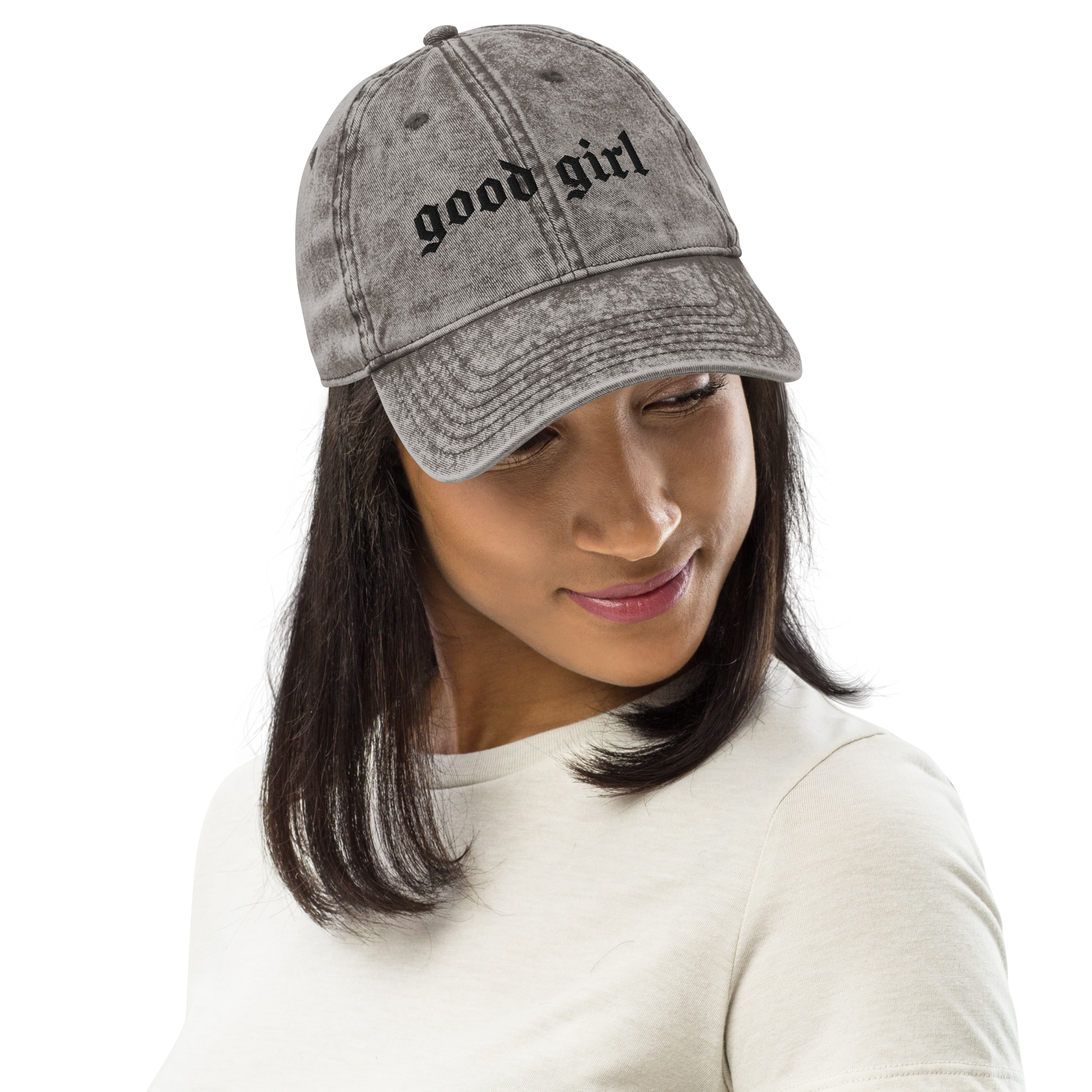 Good Girl Vintage Acid Wash Dad Cap